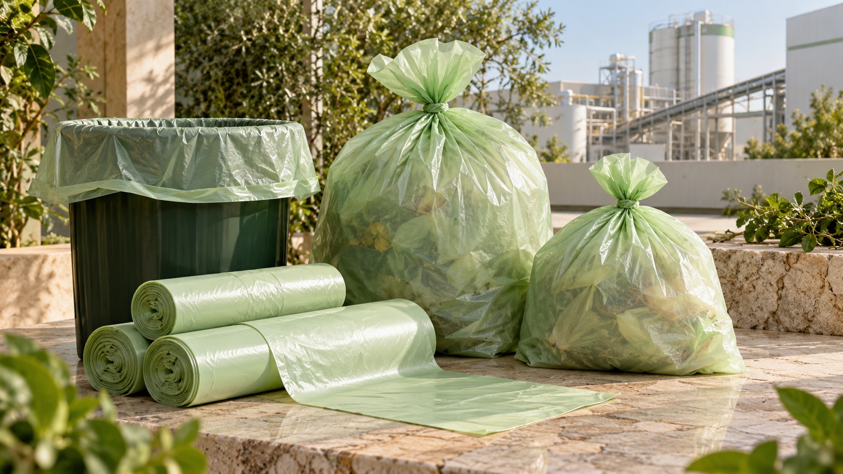 Super Plast biodegradable and compostable garbage bags